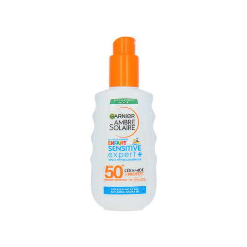 Garnier Ambre Solaire Kids Sensitive Expert + SPF 50+ Zonnebrand Spray - 150 ml Garnier Ambre Solaire Kids Sensitive Expert + SPF 50+ Zonnebrand Spray - 150 ml