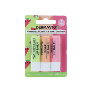 Derma V10 Summer Set Lip Balm - 3 x 4 gr Summer Set Lip Balm - 3 x 4 gr