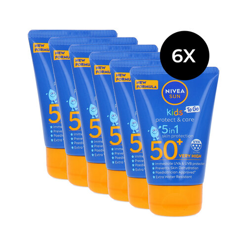 Nivea Kids 5 in 1 Sunscreen SPF 50+ - 6 x 50 ml Nivea Kids 5 in 1 Sunscreen SPF 50+ - 6 x 50 ml