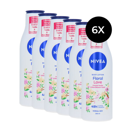 Nivea Floral Love Body Lotion - 6 x 250 ml Nivea Floral Love Body Lotion - 6 x 250 ml