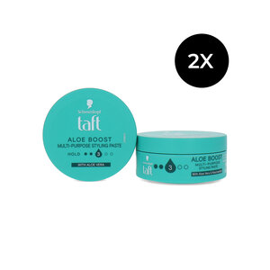 Schwarzkopf Taft Aloe Boost Multi-purpose Styling Paste - 2 x 75 ml Taft Aloe Boost Multi-purpose Styling Paste - 2 x 75 ml