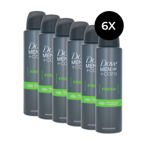 Dove Men + Care Fresh Deodorant Spray - 6 x 150 ml Dove Men + Care Fresh Deodorant Spray - 6 x 150 ml