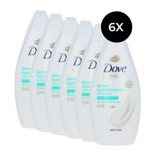 Dove Derma Hypoallergenic Body Wash - 6 x 450 ml Dove Derma Hypoallergenic Body Wash - 6 x 450 ml