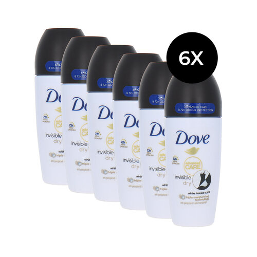 Dove Advanced Care Invisible Dry Deo Roller - 6 x 50 ml Dove Advanced Care Invisible Dry Deo Roller - 6 x 50 ml