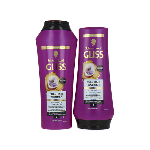 Schwarzkopf Gliss Full Hair Wonder Shampoo + Conditioner - 450 ml Schwarzkopf Gliss Full Hair Wonder Shampoo + Conditioner - 450 ml