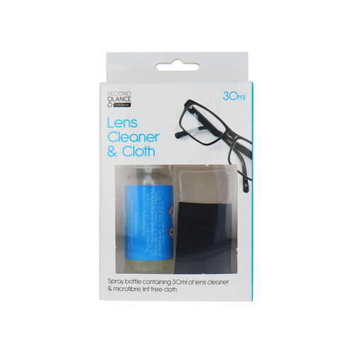 Second Glance Glasses Lens Cleaner and Cloth Set - 30 ml Second Glance Glasses Lens Cleaner and Cloth Set - 30 ml
