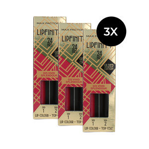Lipfinity 24HRS Lip Colour - 025 Vivid Splendour (Set van 3)