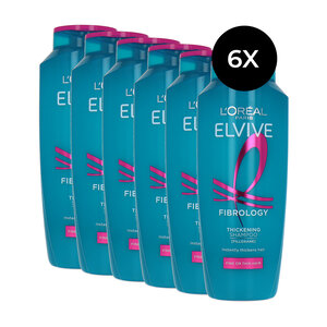 Elvive Fibrology Thickening Shampoo - 6 x 400 ml