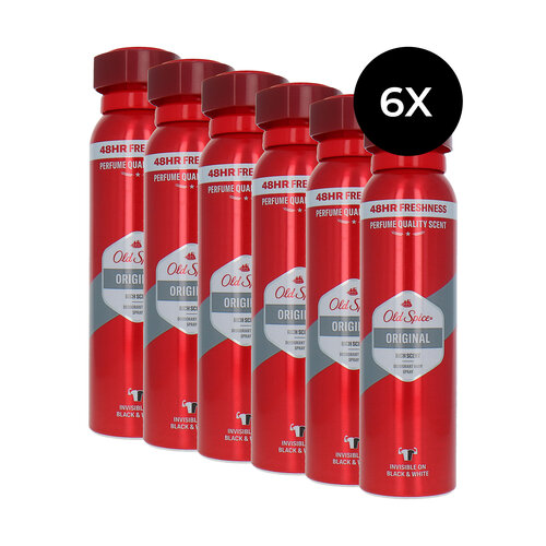 Old Spice Deodorant-Body Spray Original - 6 x 150 ml Old Spice Deodorant-Body Spray Original - 6 x 150 ml