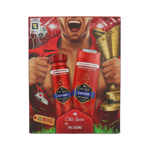 Old Spice For The Legend Captain Deo Spray + Shower - 400 ml Old Spice For The Legend Captain Deo Spray + Shower - 400 ml