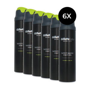 Gillette Labs Rapid Foaming Shave Gel - 6 x 198 ml