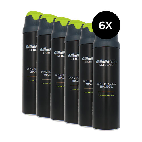 Gillette Labs Rapid Foaming Shave Gel - 6 x 198 ml Gillette Labs Rapid Foaming Shave Gel - 6 x 198 ml