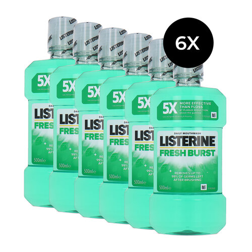 Listerine Fresh Burst Mouthwash - 6 x 500 ml Listerine Fresh Burst Mouthwash - 6 x 500 ml