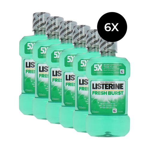 Listerine Fresh Burst Mouthwash - 6 x 250 ml Listerine Fresh Burst Mouthwash - 6 x 250 ml