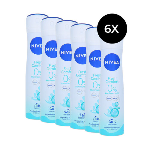 Nivea Fresh Comfort 0% Deodorant Spray - 6 x 150 ml Nivea Fresh Comfort 0% Deodorant Spray - 6 x 150 ml