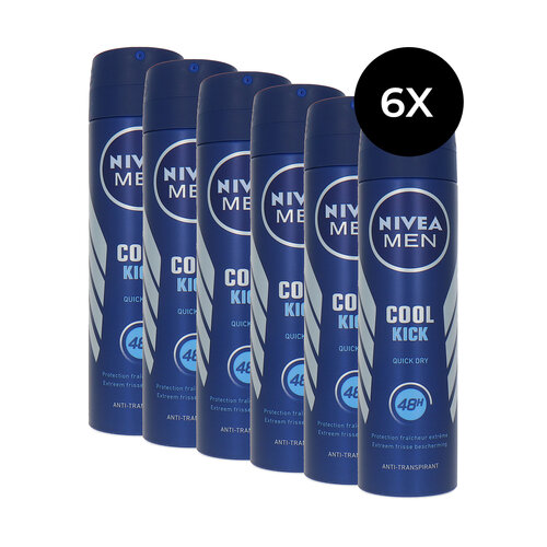 Nivea Men Cool Kick Deodorant Spray - 6 x 150 ml Nivea Men Cool Kick Deodorant Spray - 6 x 150 ml