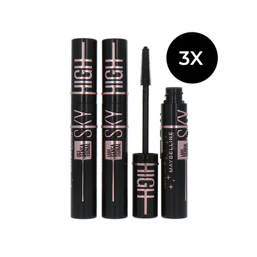 Maybelline Lash Sensational Sky High Mascara - Cosmic Black (set van 3) Maybelline Lash Sensational Sky High Mascara - Cosmic Black (set van 3)
