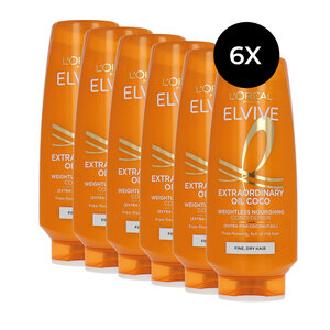 L'Oréal Elvive Extraordinary Oil Coco Weightless Nourishing Conditioner - 6 x 300 ml