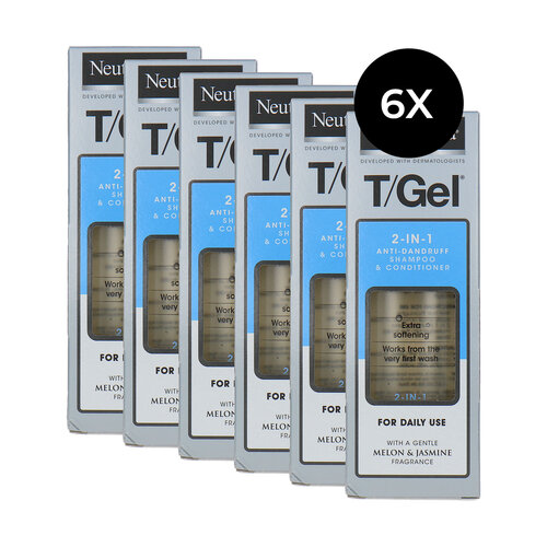 Neutrogena T/Gel 2-in-1 Anti-Dandruff Shampoo & Conditioner - 6 x 150 ml Neutrogena T/Gel 2-in-1 Anti-Dandruff Shampoo & Conditioner - 6 x 150 ml