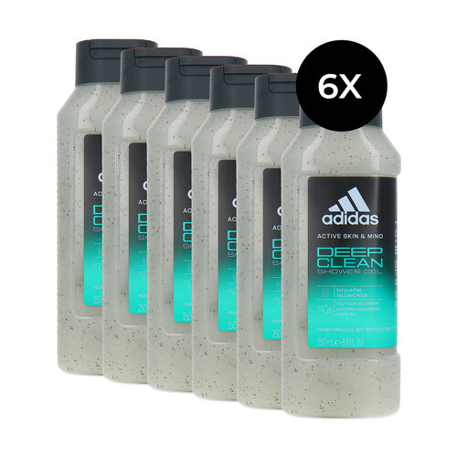 Adidas Deep Clean Shower Gel - 6 x 250 ml Adidas Deep Clean Shower Gel - 6 x 250 ml