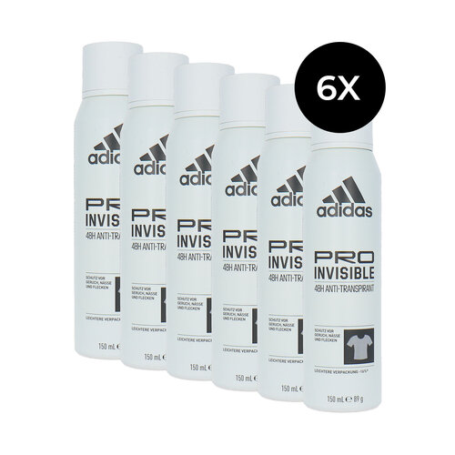 Adidas Pro Invisible Anti-Transpirant Deodorant Spray - 6 x 150 ml Adidas Pro Invisible Anti-Transpirant Deodorant Spray - 6 x 150 ml