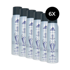 Adidas Goal Silver Deodorant Spray - 6 x 150 ml