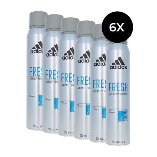 Adidas Fresh Deodorant Spray - 6 x 200 ml Adidas Fresh Deodorant Spray - 6 x 200 ml