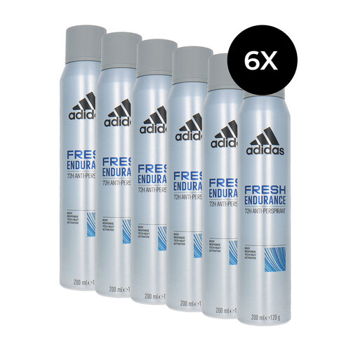 Adidas Fresh Indurance Deodorant Spray - 6 x 200 ml Adidas Fresh Indurance Deodorant Spray - 6 x 200 ml