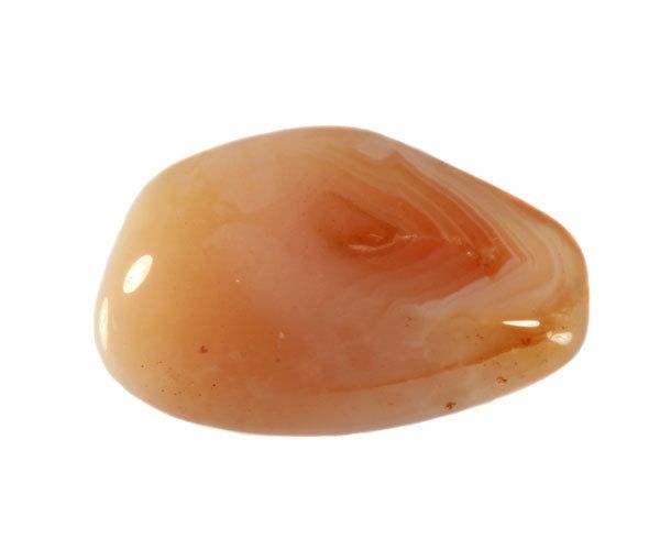 Agaat (abrikoos) steen getrommeld 5 - 10 gram