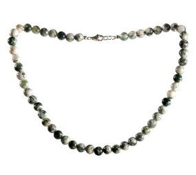 Agaat (boom) ketting 8 mm kralen