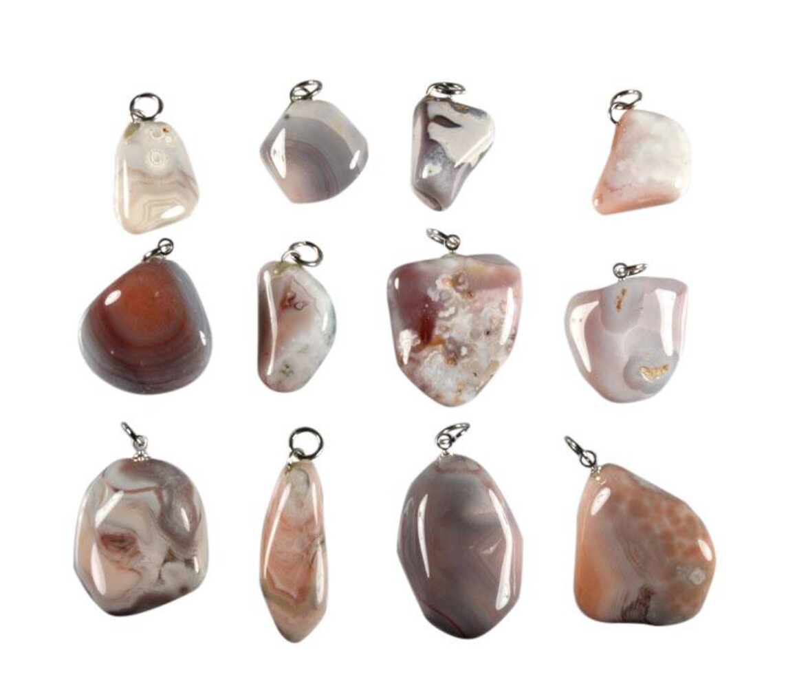 Agaat (Botswana) hanger roze Agaat (Botswana) hanger roze