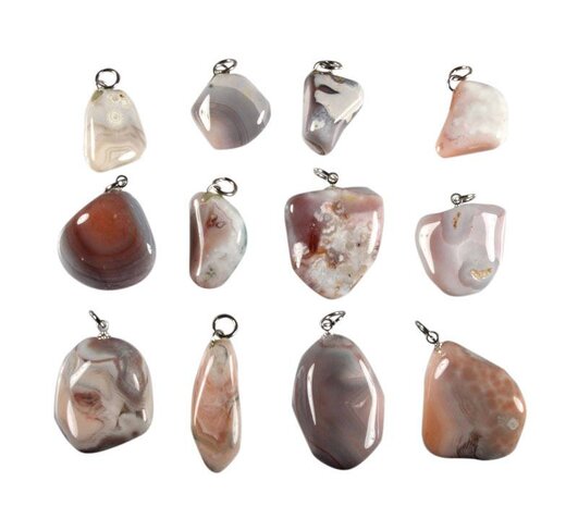 Agaat (Botswana) hanger roze Agaat (Botswana) hanger roze