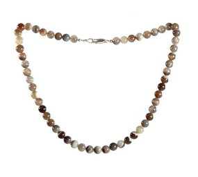 Agaat (Botswana) ketting 8 mm kralen Agaat (Botswana) ketting 8 mm kralen
