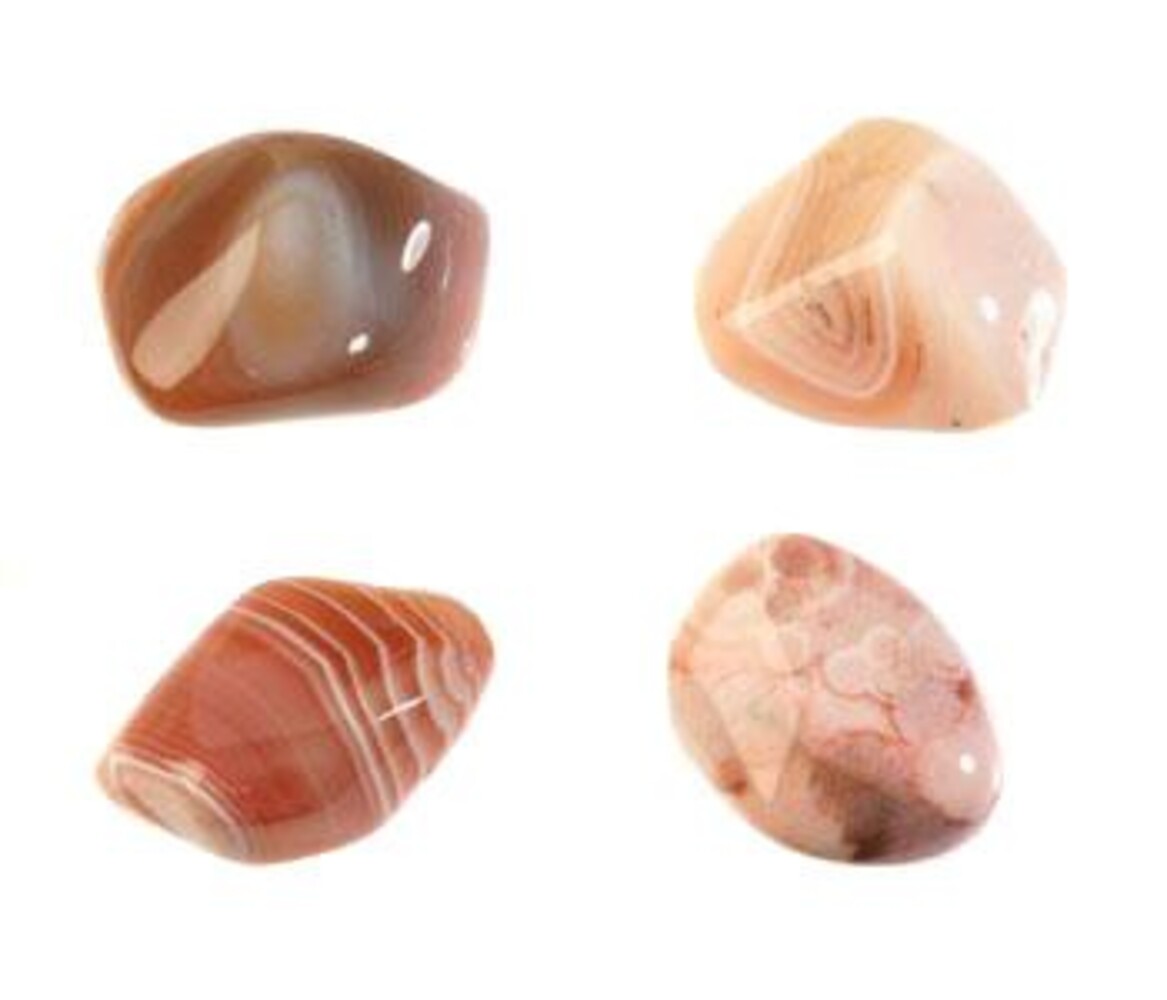 Agaat (Botswana) roze steen getrommeld | klein (S) Agaat (Botswana) roze steen getrommeld | klein (S)
