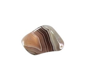 Agaat (Botswana) grijs steen getrommeld 2 - 5 gram