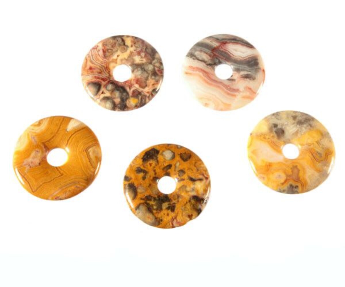 Agaat (kant) hanger donut 3 cm Agaat (kant) hanger donut 3 cm