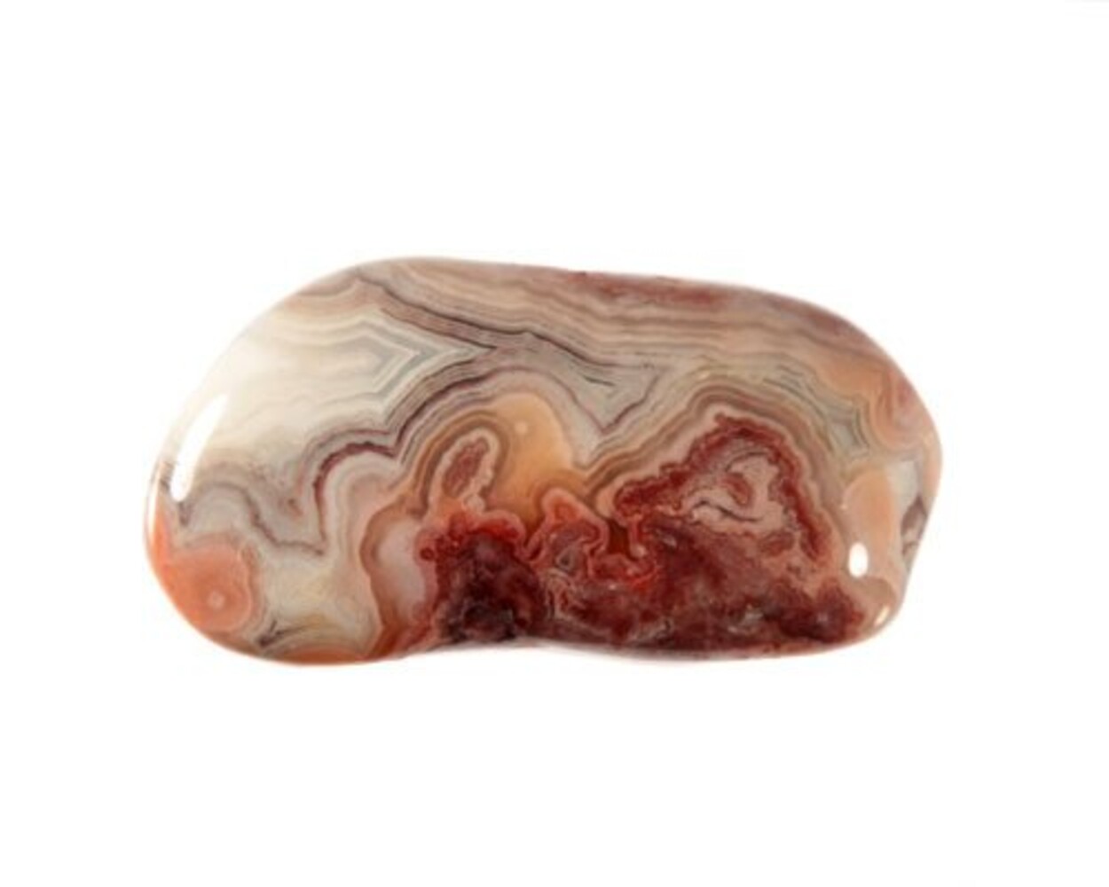 Agaat (kant) steen getrommeld 2 - 5 gram Agaat (kant) steen getrommeld 2 - 5 gram
