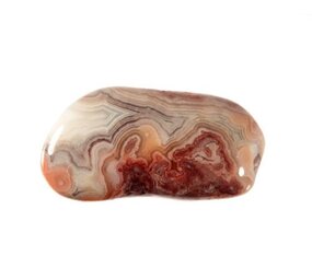 Agaat (kant) steen getrommeld 2 - 5 gram Agaat (kant) steen getrommeld 2 - 5 gram