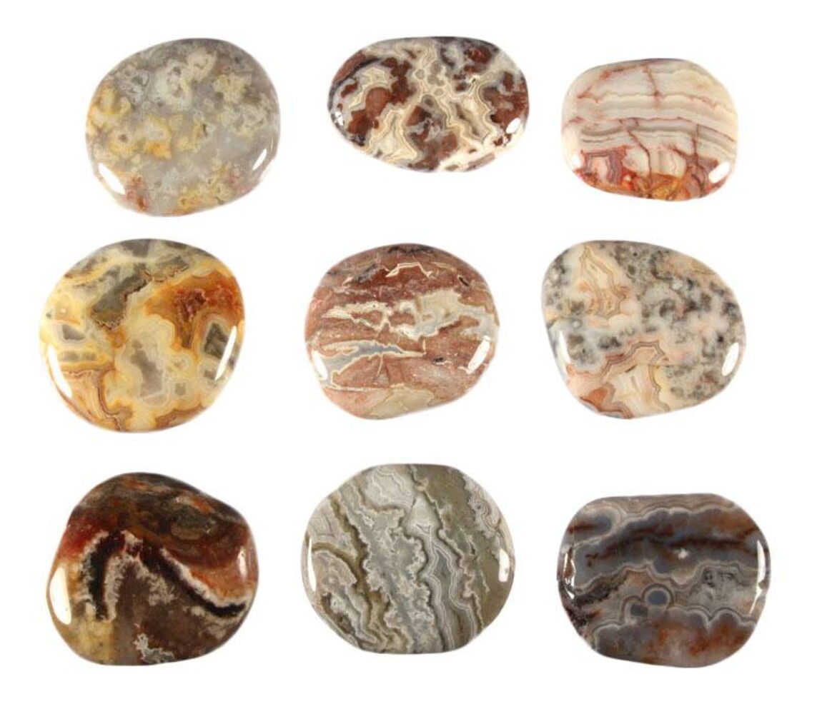 Agaat (kant) steen plat gepolijst Agaat (kant) steen plat gepolijst