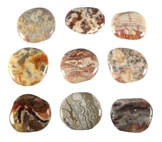 Agaat (kant) steen plat gepolijst Agaat (kant) steen plat gepolijst