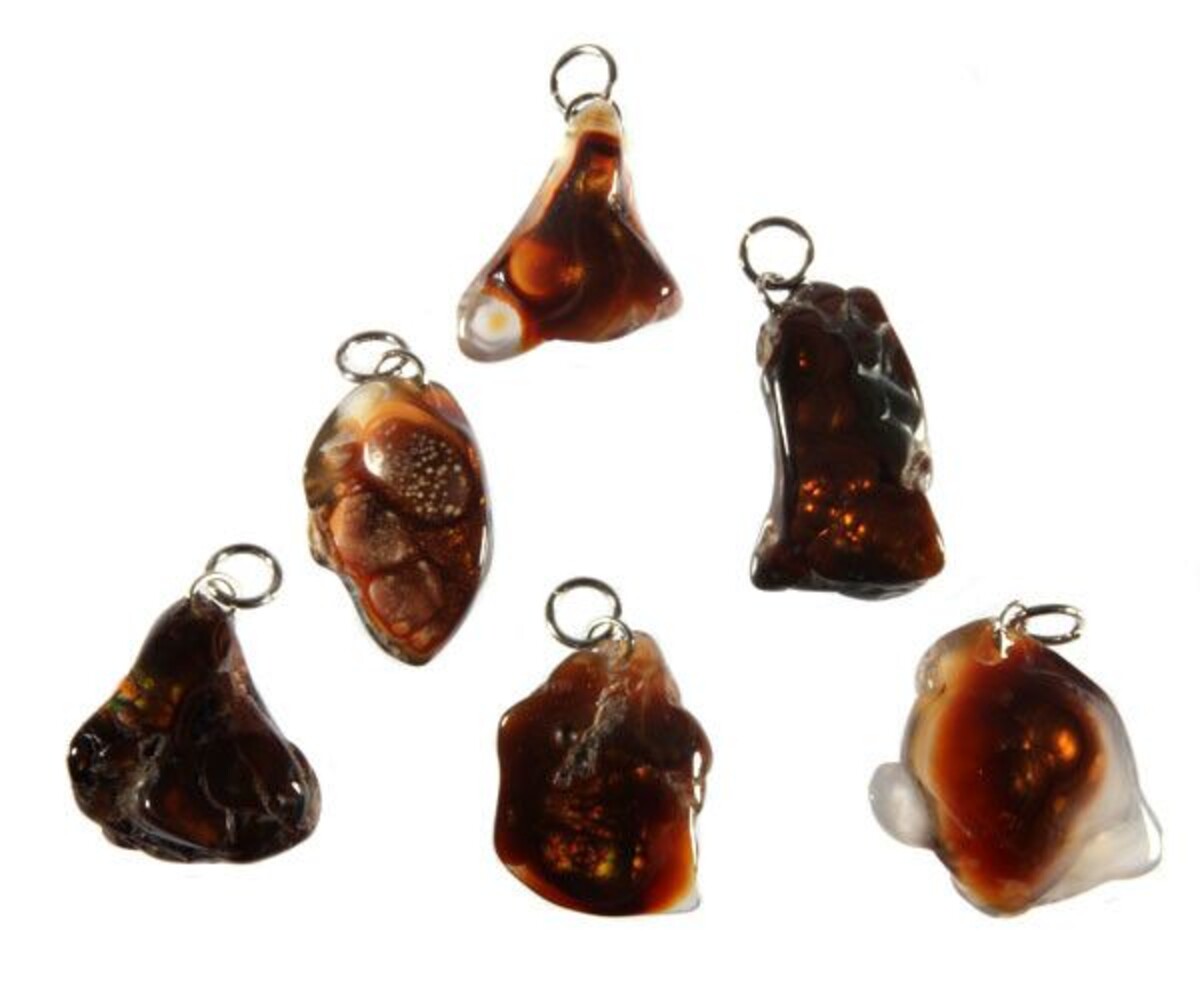 Agaat (vuur) hanger A-kwaliteit