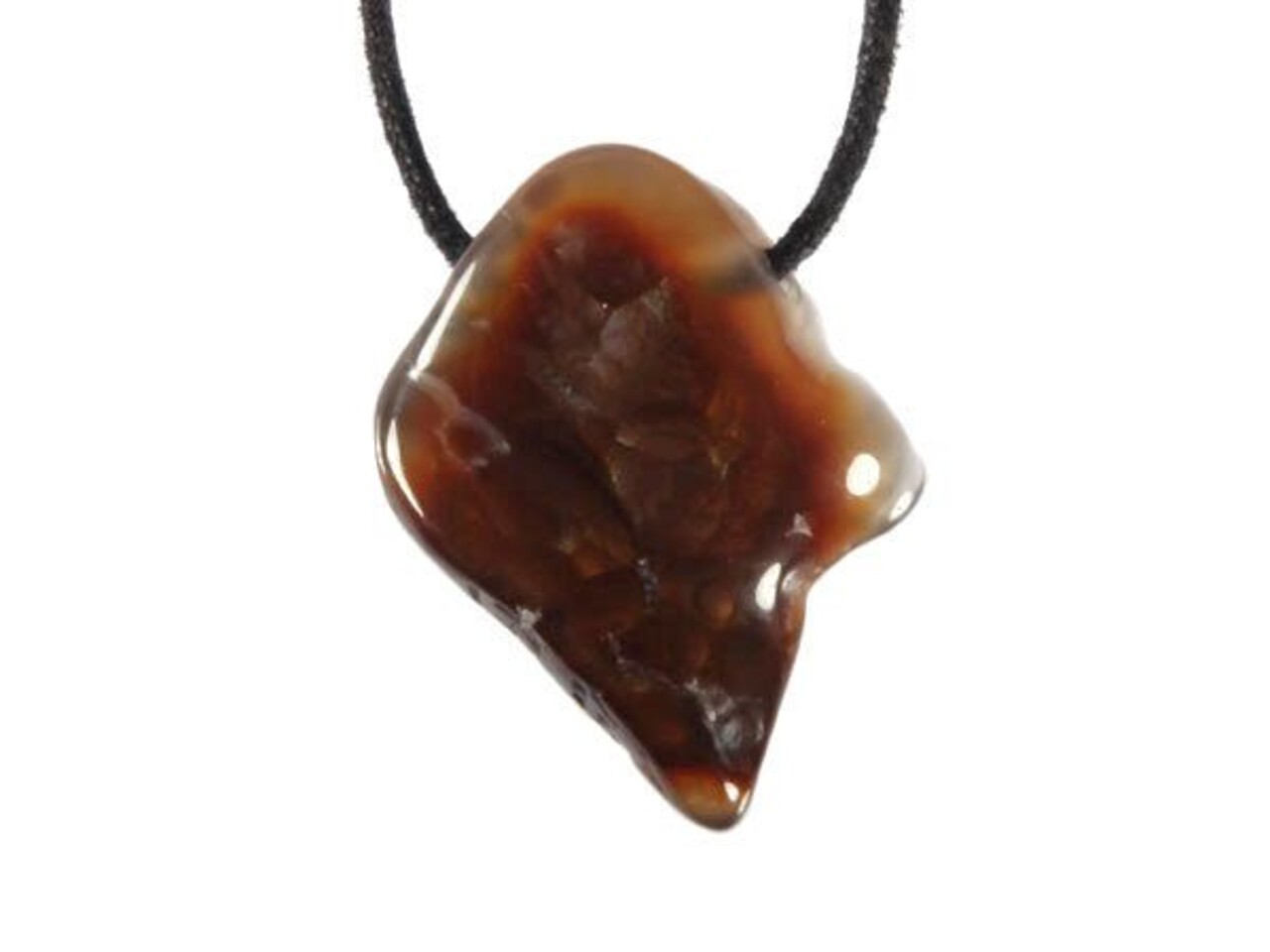 Agaat (vuur) hanger doorboord Agaat (vuur) hanger doorboord