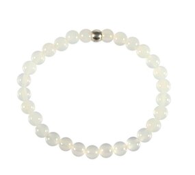 Agaat (wit) armband 18 cm | 6 mm kralen Agaat (wit) armband 18 cm | 6 mm kralen