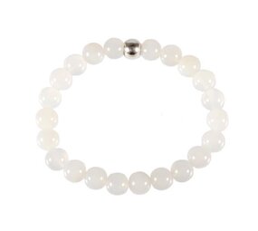 Agaat (wit) armband 18 cm | 8 mm kralen