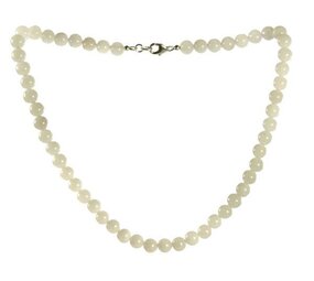 Agaat (wit) ketting 8 mm kralen Agaat (wit) ketting 8 mm kralen
