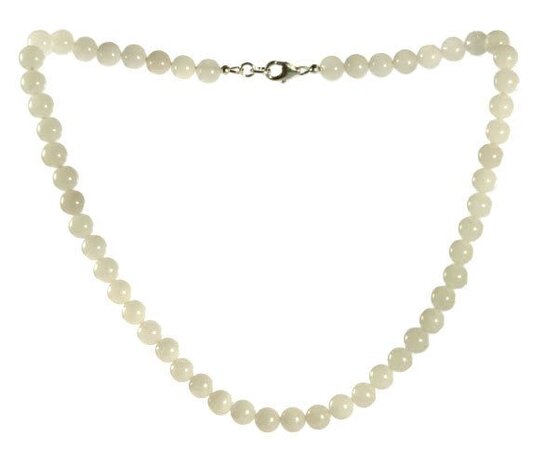 Agaat (wit) ketting 8 mm kralen