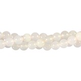 Agaat (wit) kralen rond 8 mm (streng van 40 cm) Agaat (wit) kralen rond 8 mm (streng van 40 cm)