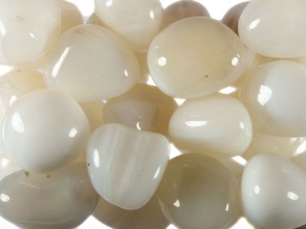 Agaat (wit) steen getrommeld 5 - 10 gram Agaat (wit) steen getrommeld 5 - 10 gram