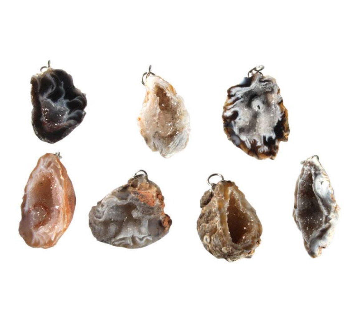 Agaat geode hanger Agaat geode hanger