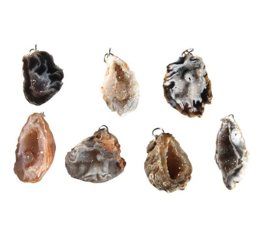Agaat geode hanger Agaat geode hanger